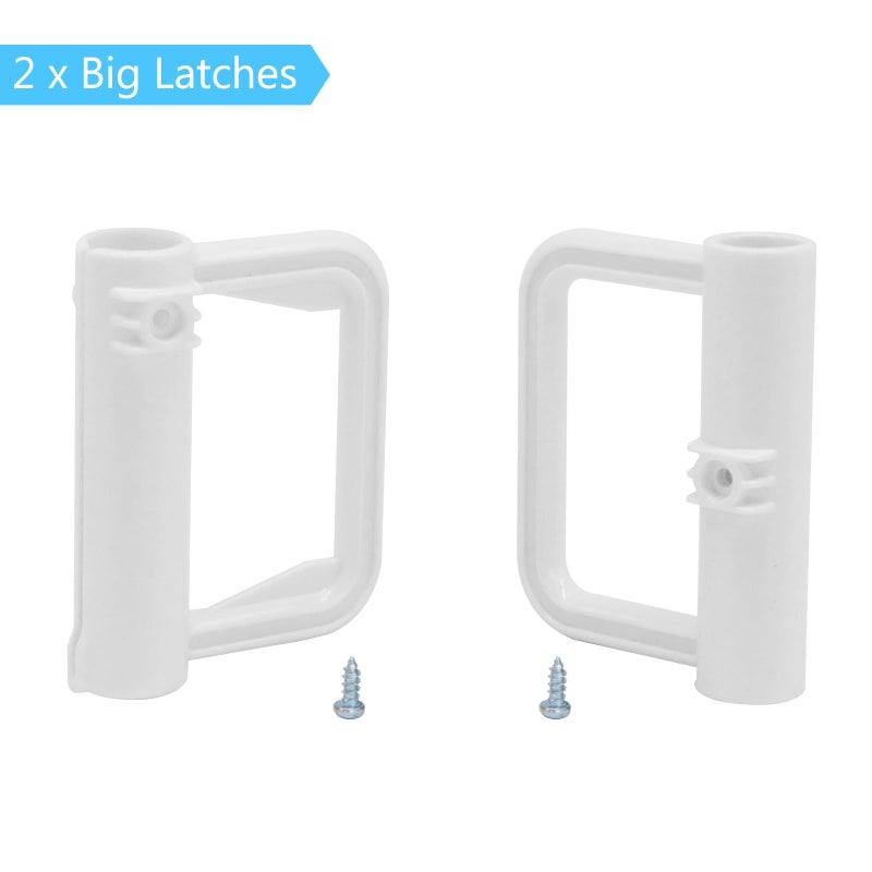 KISKIZ Retractable Baby Gate Replacement Parts Kit (White) Retractable Pet Gate Hardware Full Set Wall Mounting Accessories with Brackets Anchors and Screws Baby Gate Accessories Retractable Dog Gate - Image 2